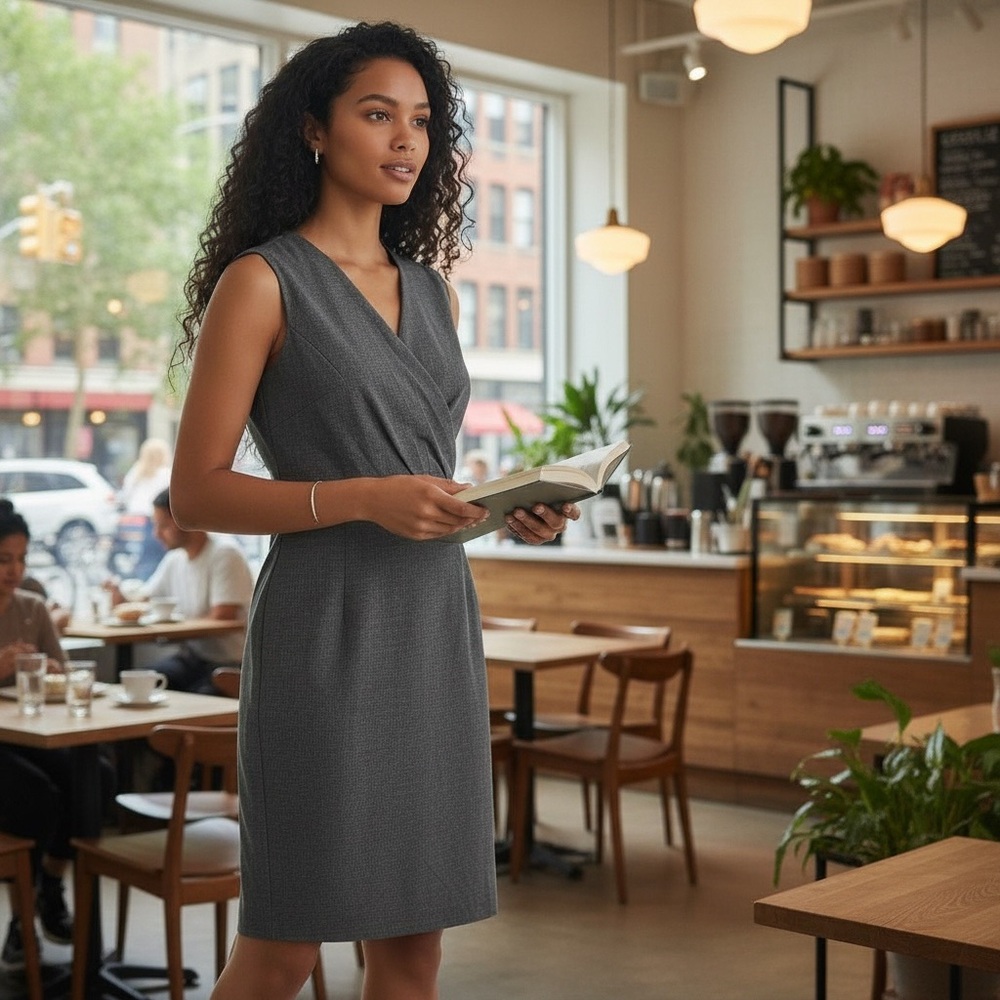 Pendleton Gray Wool Blend Fitted Sheath Cocktail … - image 8